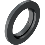 Screw-on ground rosette for 89 mm posts, coated DB 703